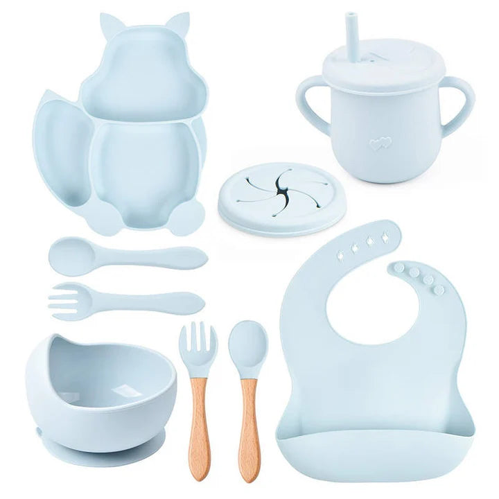 Little Lion 9 Piece Baby Weaning Sets blue