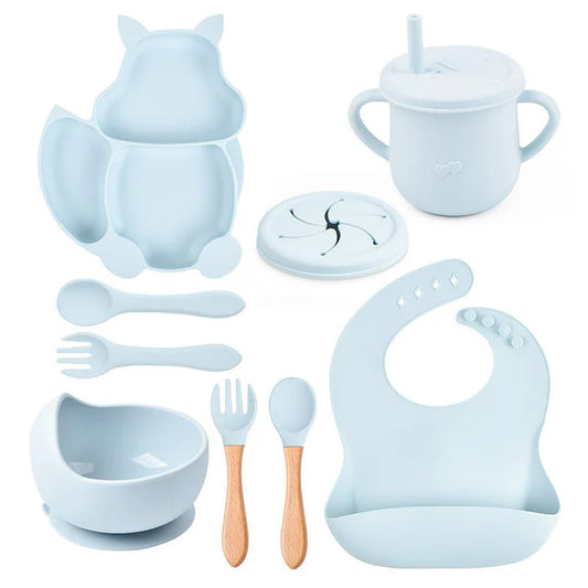 Little Lion 9 Piece Baby Weaning Sets blue