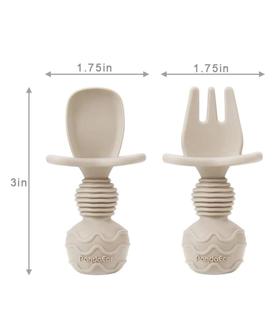 6 Pack Silicone Baby Spoons and Fork Feeding Set – Image 2