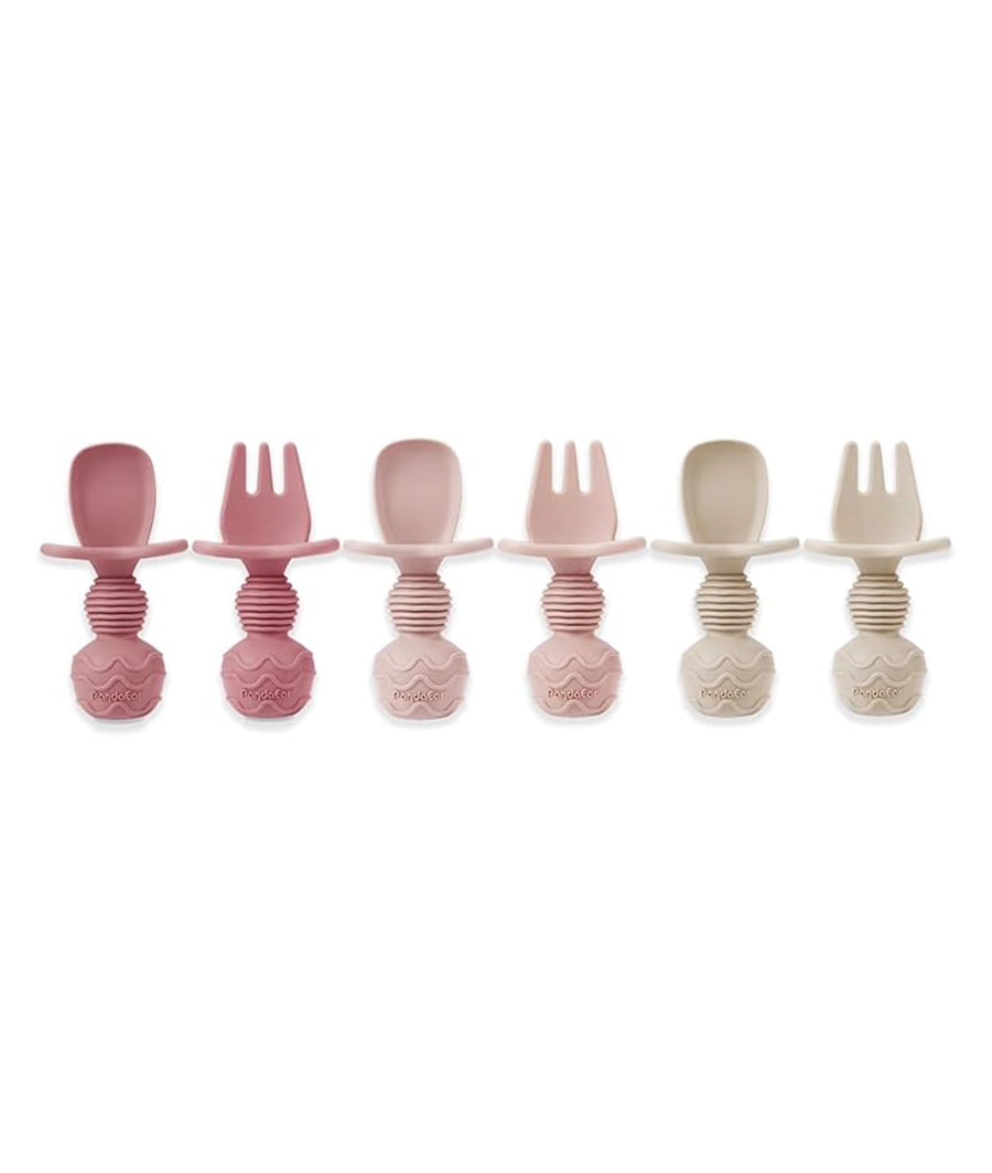 6 Pack Silicone Baby Spoons and Fork Feeding Set – Image 3