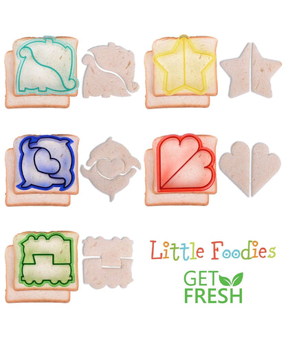 GET FRESH Sandwich & Veggie Cutter Set with 5 Shapes, 30 Pieces – Image 4