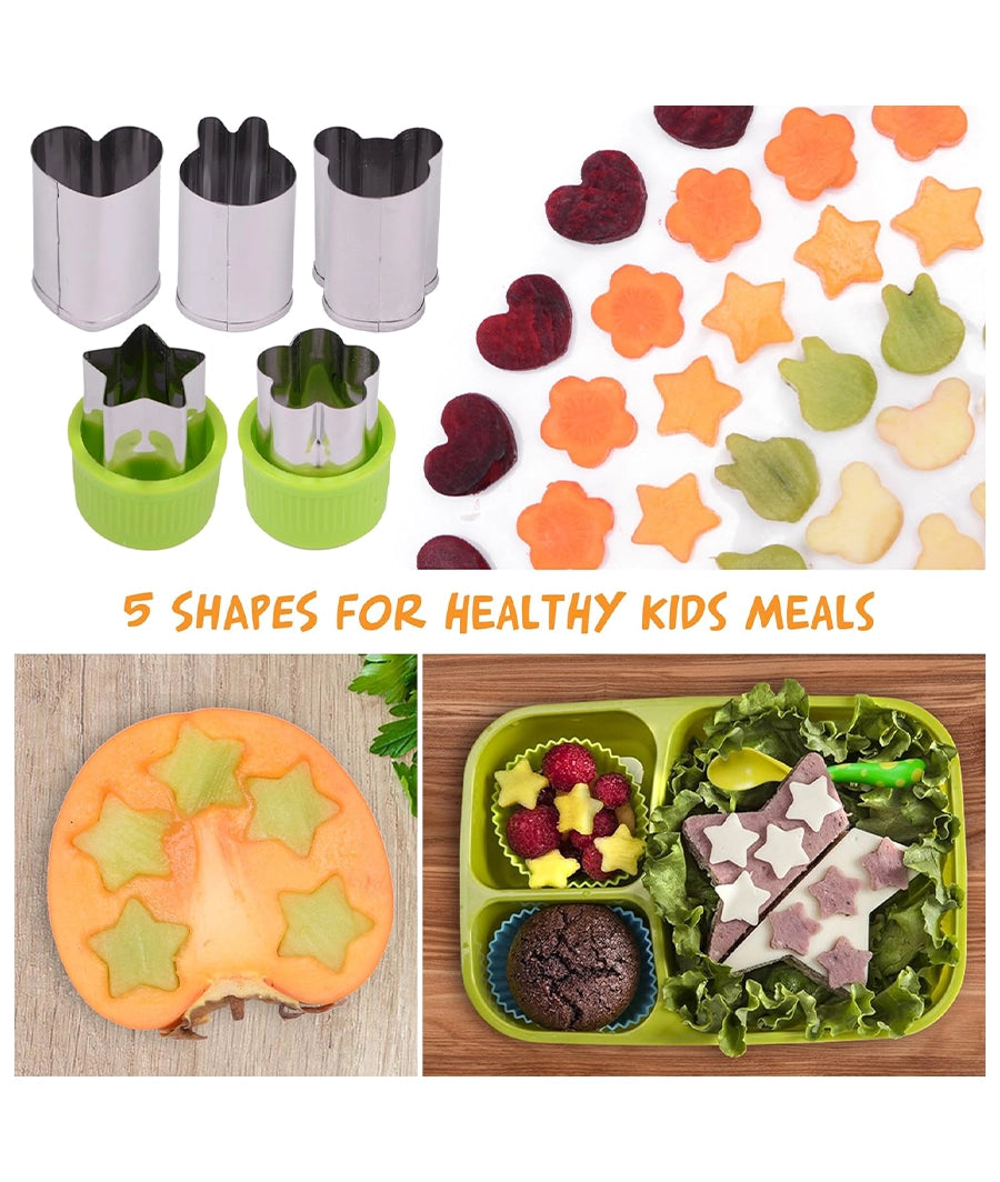 GET FRESH Sandwich & Veggie Cutter Set with 5 Shapes, 30 Pieces – Image 5