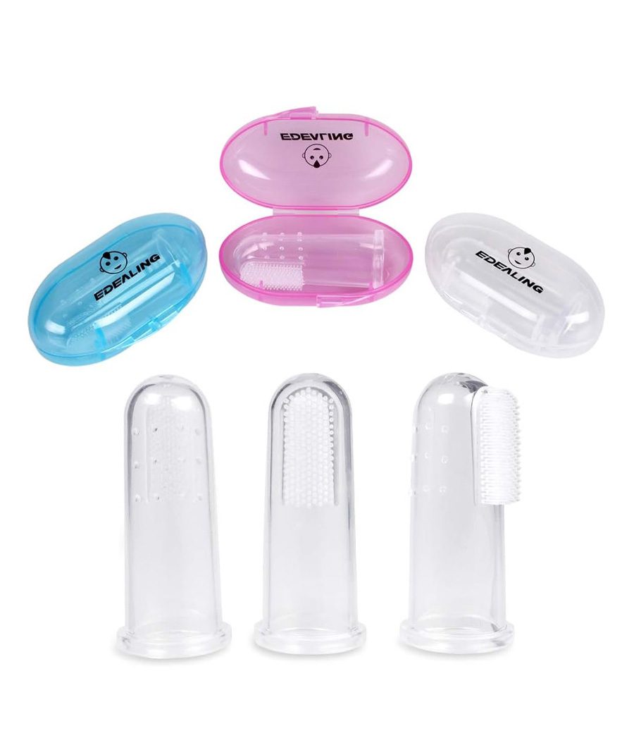 Soft Safe Baby Toothbrush Kids Silicone Finger Toothbrush Pack Of 3