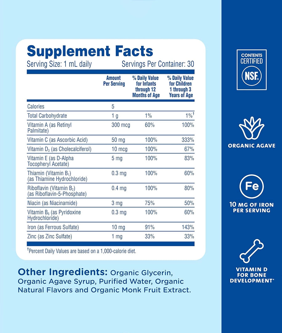 Mommy's Bliss Baby Multivitamin with Iron Age 2 Months+, 30 ml, Liquid – Image 5