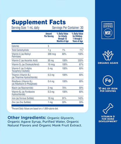 Mommy's Bliss Baby Multivitamin with Iron Age 2 Months+, 30 ml, Liquid – Image 5