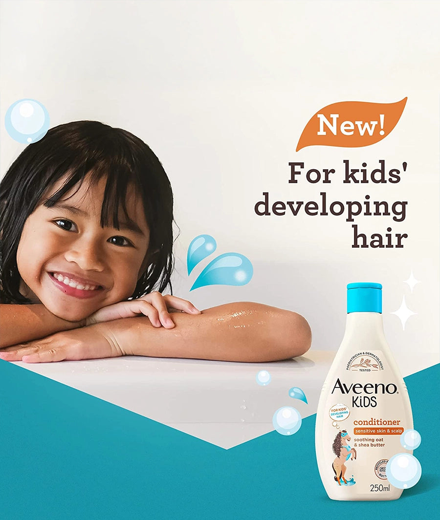 Aveeno Baby Kids Conditioner 250ml | Enriched with Soothing Oat &amp; Shea Butter – Image 6