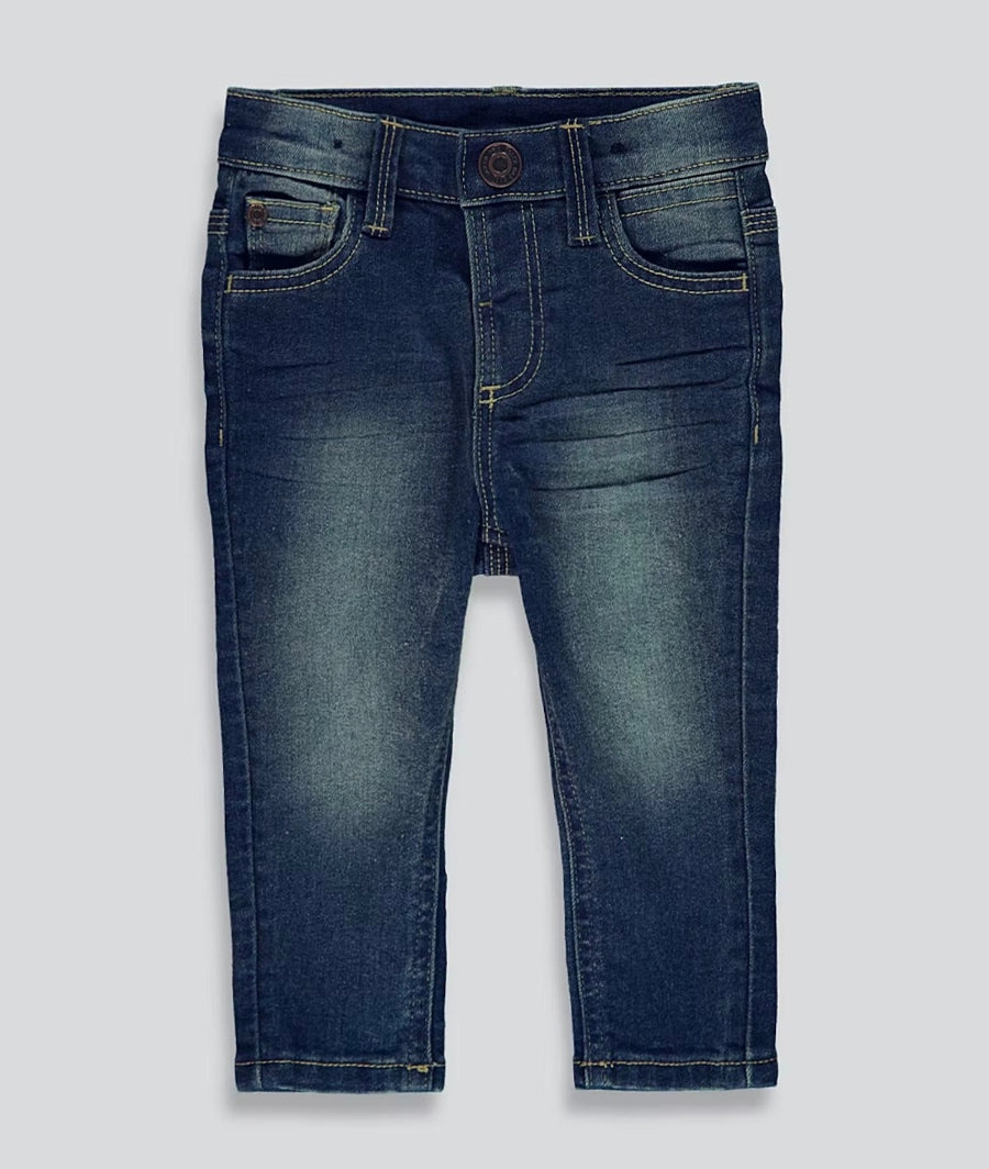 Blue Pull On Skinny Jeans