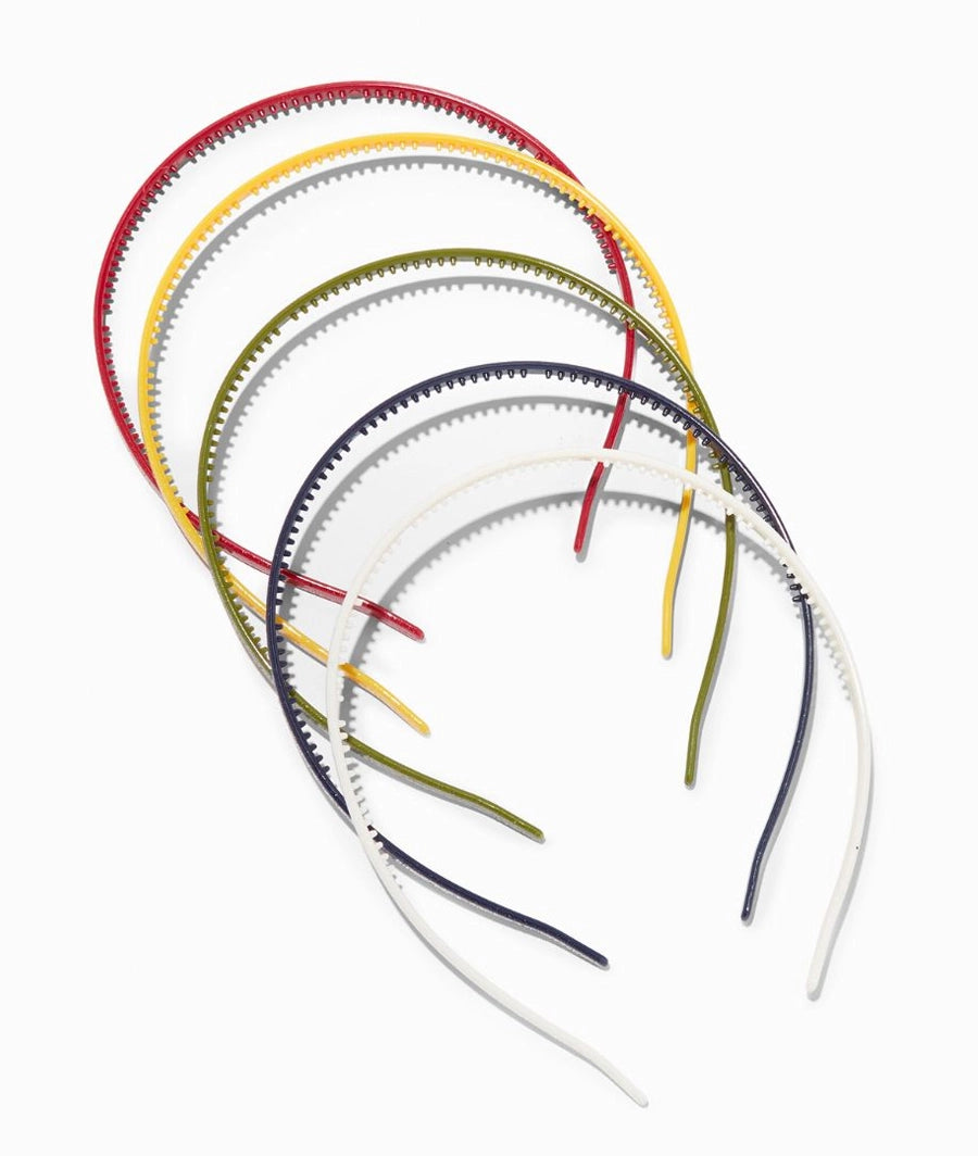 Claire's Club Jewel Tone Plastic Headbands - 5 Pack