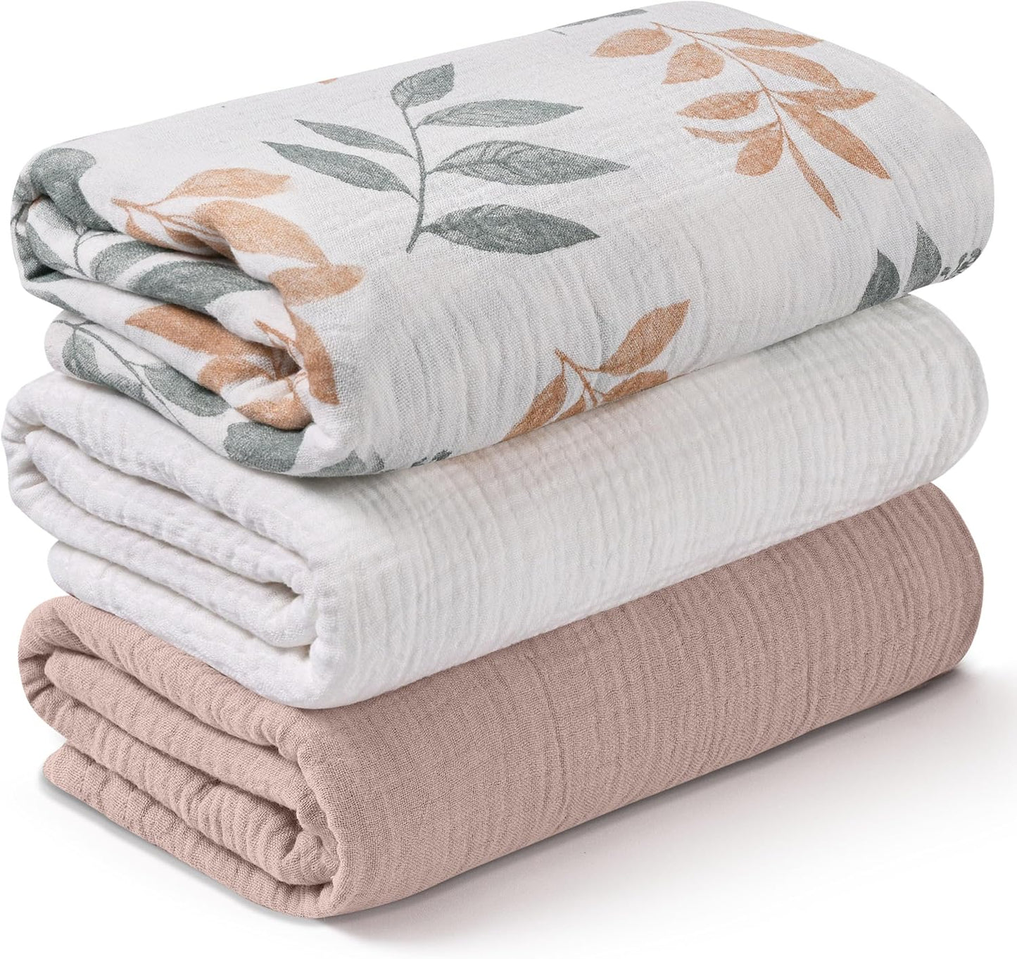 Soarwg Kids Muslin Cloth Baby Swaddle Cloths for Newborns, Pack of 3 Muslin Blanket