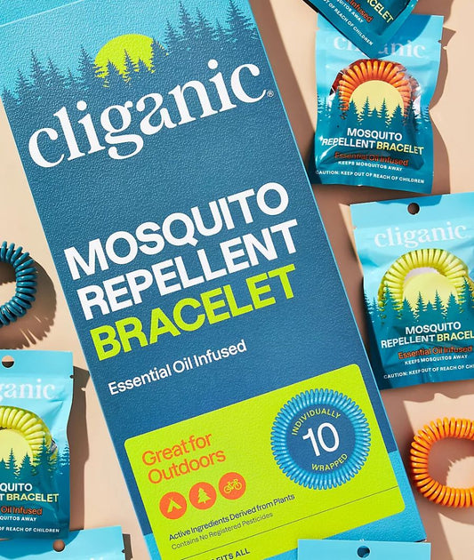 Cliganic 10 Pack Mosquito Repellent Bracelets for Adults & Kids