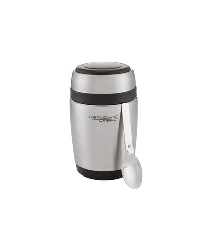 Thermos Curved Food Flask with Spoon, Stainless Steel, 400 ml – Image 2