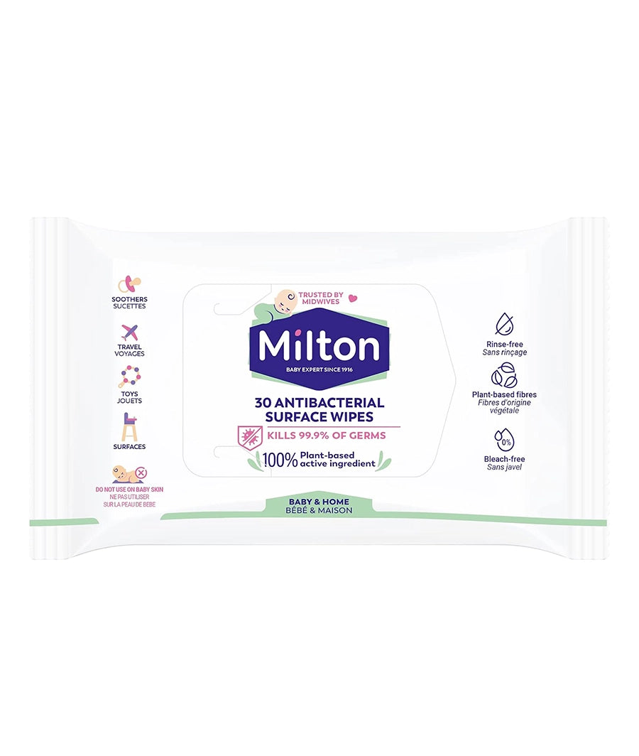 Milton Antibacterial Surface Wipes 30 Wipes