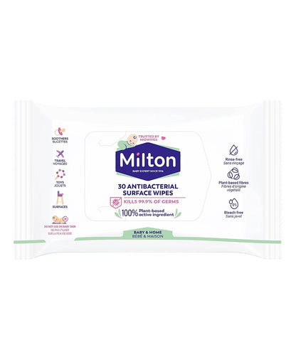Milton Antibacterial Surface Wipes 30 Wipes