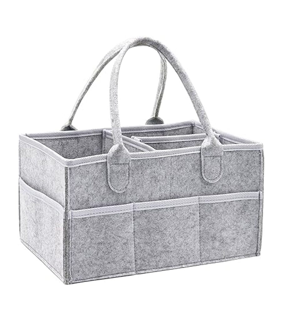 Luxury Nappy Caddy Organiser, (Upgrade- Grey)