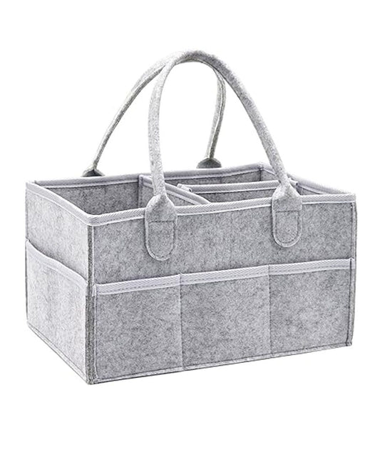 Luxury Nappy Caddy Organiser, (Upgrade- Grey)