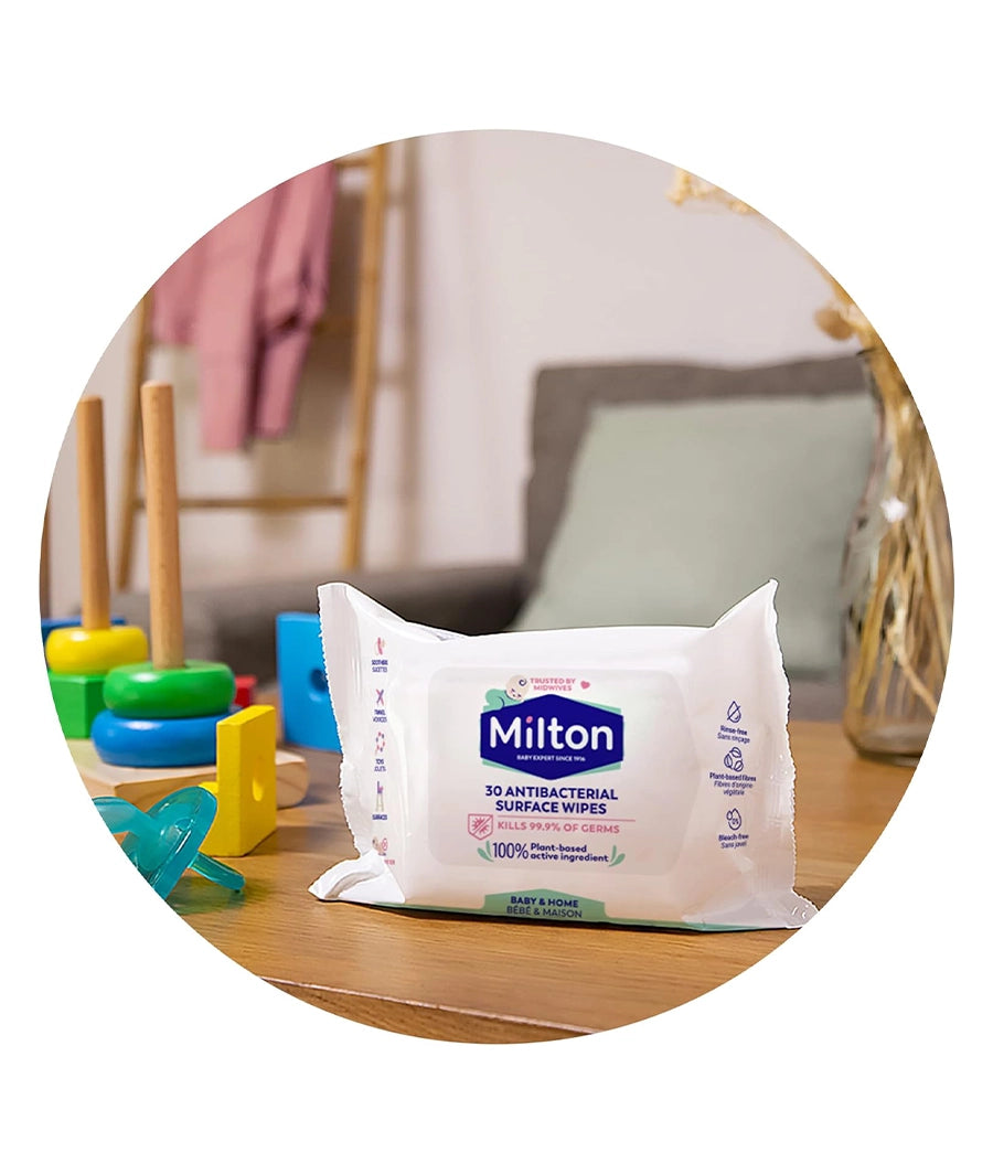 Milton Antibacterial Surface Wipes 30 Wipes – Image 3