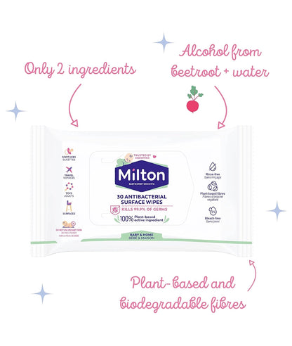 Milton Antibacterial Surface Wipes 30 Wipes – Image 4