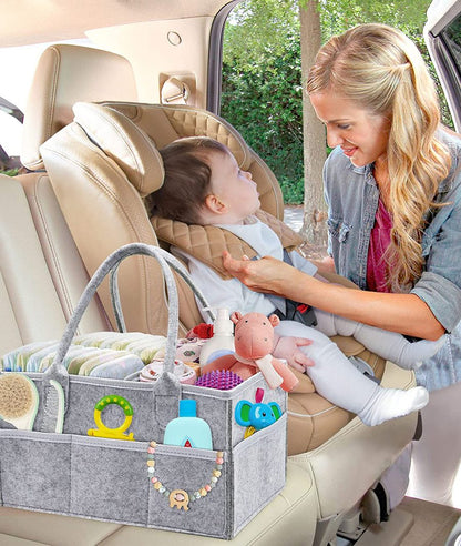 Luxury Nappy Caddy Organiser, (Upgrade- Grey) – Image 5