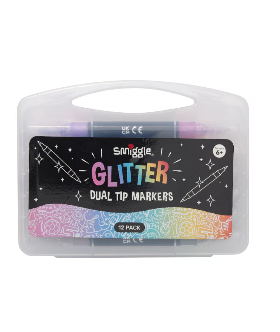 Glitter Dual Tip Marker Pack X12