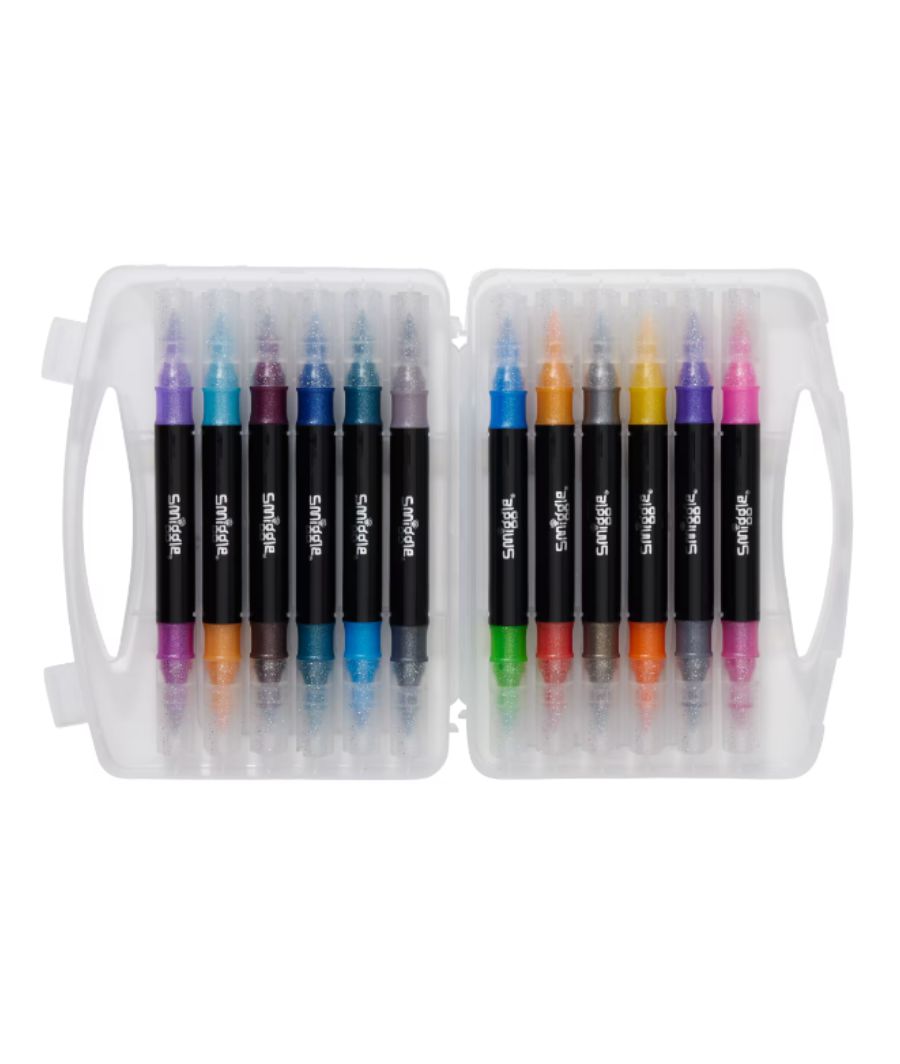 Glitter Dual Tip Marker Pack X12 – Image 2