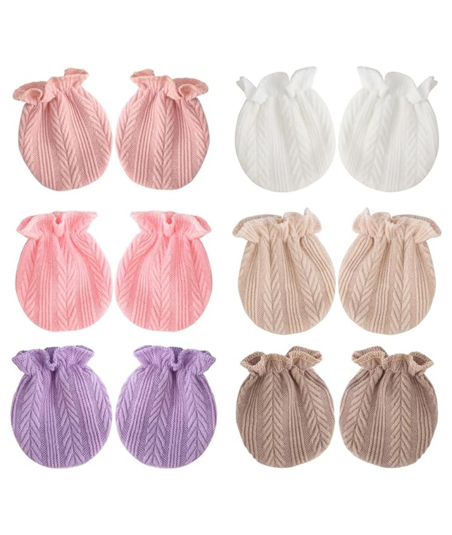 Newborn Baby Mittens Infant Gloves No Scratch Mittens Cotton Gloves for 0-6 Months – Image 2