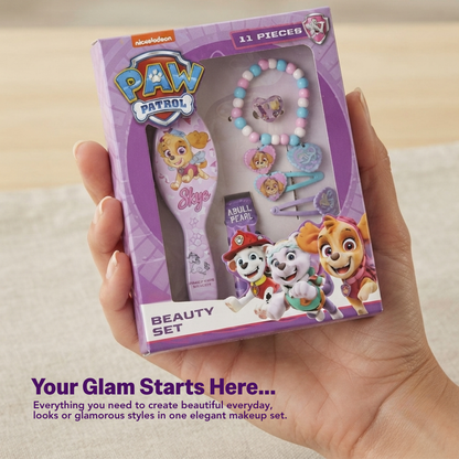 11pc Paw Patrol Skye Beauty Set Girls Jewellery & Hair Accessories Kit