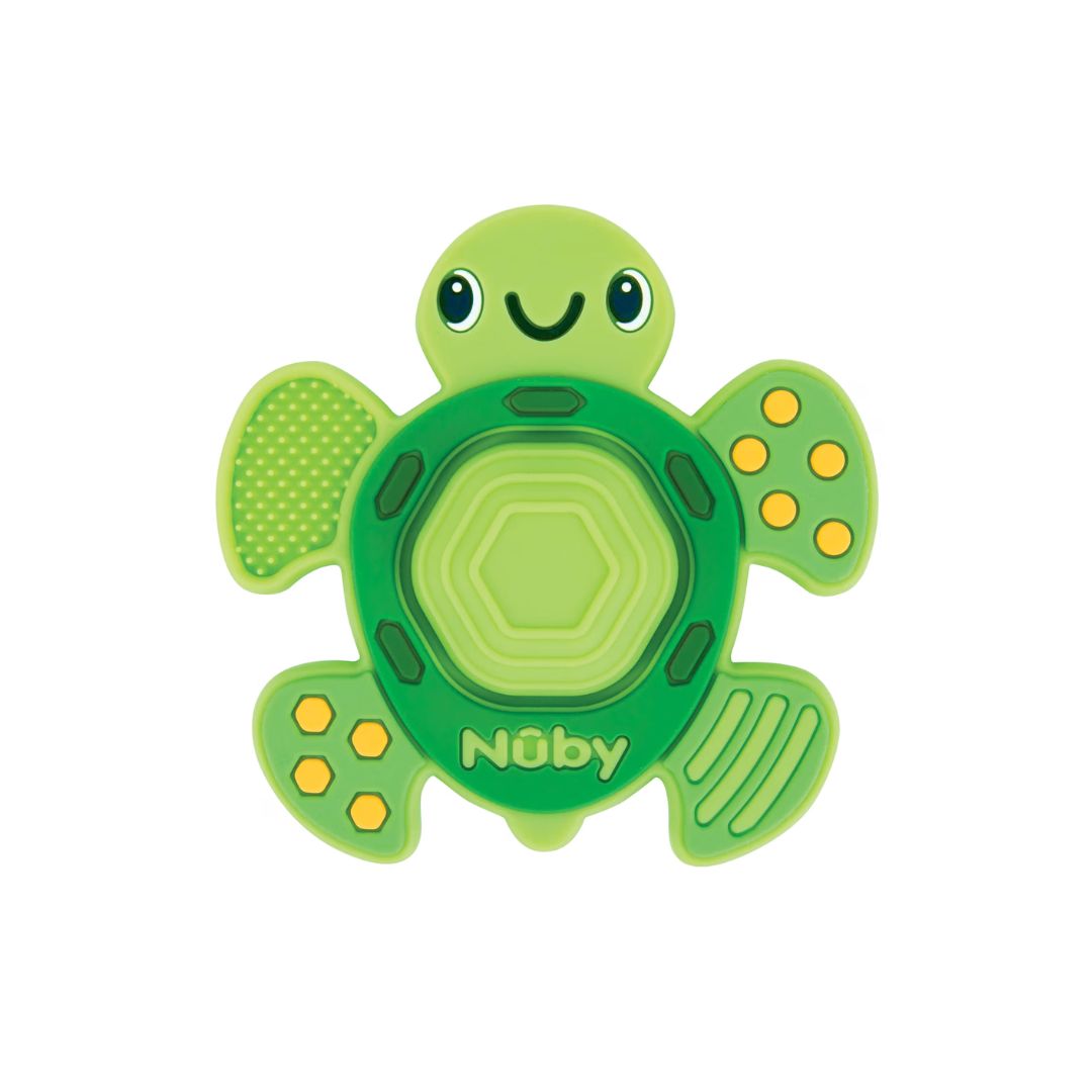 Nuby Teethe N' Pop Sensory Play Teether | Turtle 3 month +