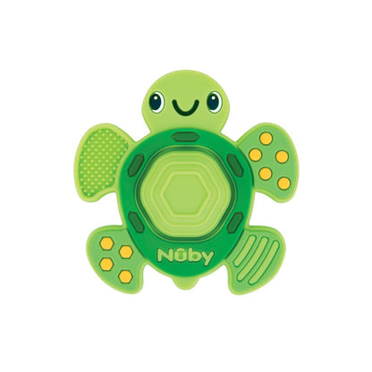 Nuby Teethe N' Pop Sensory Play Teether | Turtle 3 month +