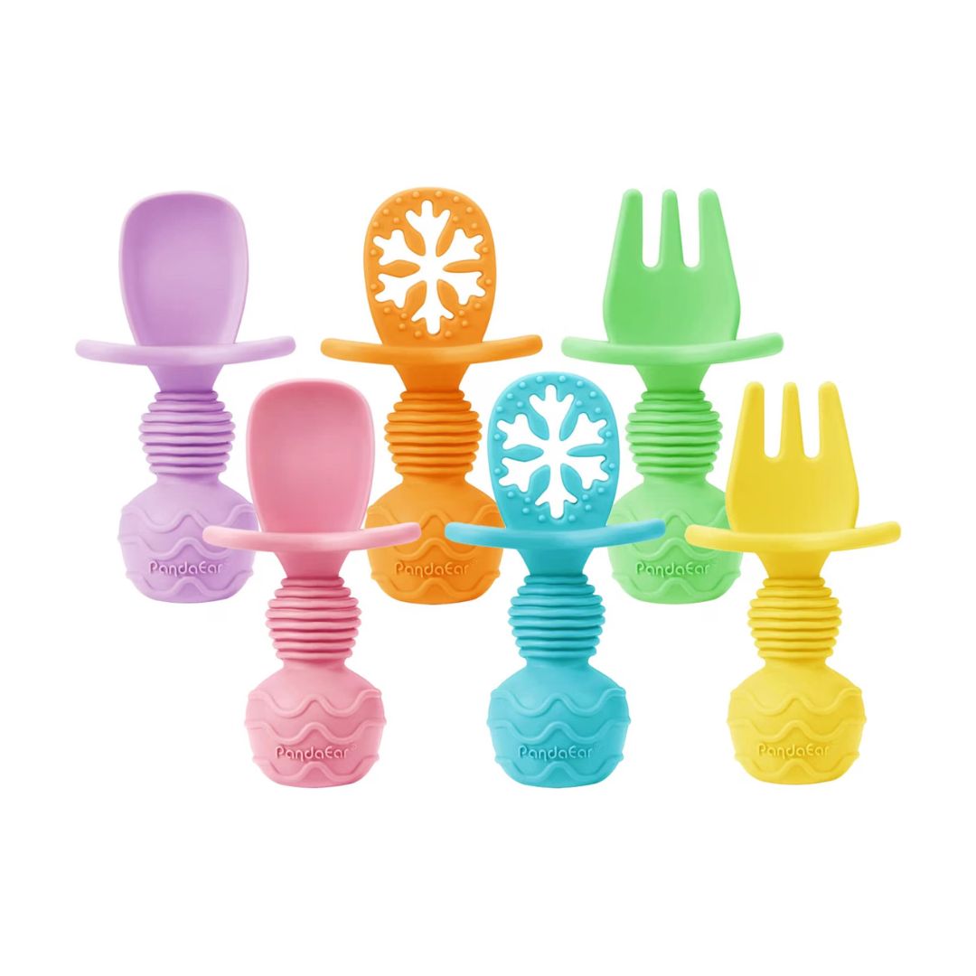 6  Pack Toddler Baby Spoons Forks feeding set