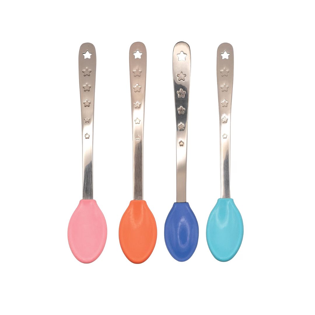 Nuby 2-in-1 Hot Safe Feeding Spoons -  4 Pack