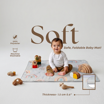 Foldable Baby Play Mat 100 x 100cm (39-3/8 x 39-3/8")