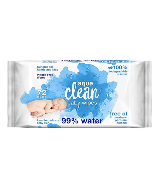 Aqua Clean Baby Wipes 72 pieces