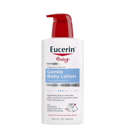 Eucerin Baby Lotion Fragrance Free Gentle Moisturizer 13.5 fl oz 400 ml