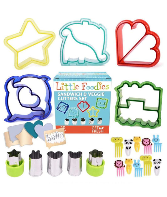 GET FRESH Sandwich &amp; Veggie Cutter Set with 5 Shapes, 30 Pieces