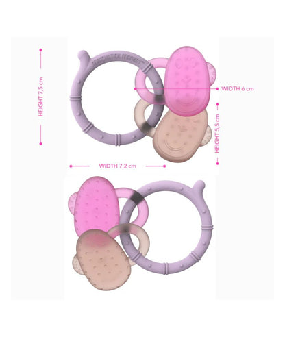 Matchstick Monkey Ice Cooling Teether Dusty Pink from 3 months – Image 3
