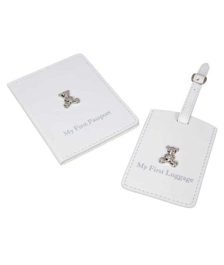 My First Passport &amp; Luggage Tag - White