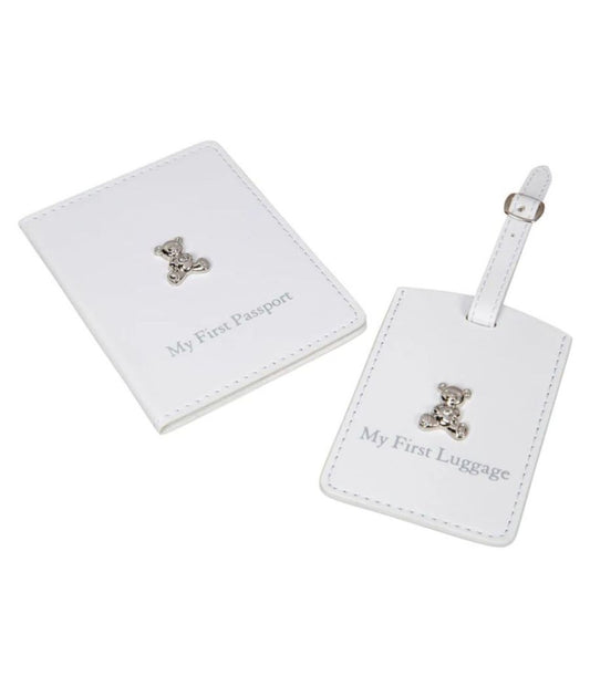 My First Passport &amp; Luggage Tag - White