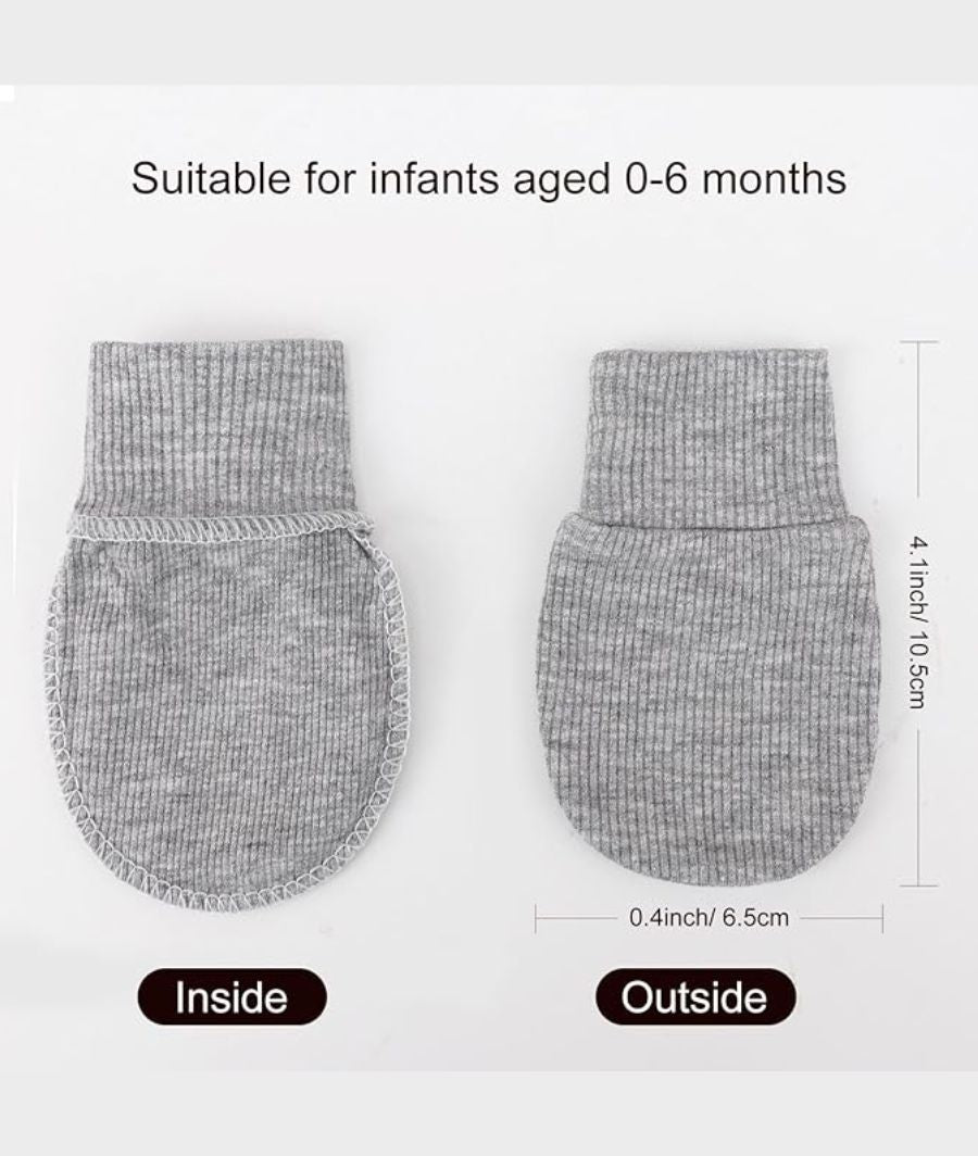 Newborn Baby Mittens Infant Gloves No Scratch Mittens Cotton Gloves for 0-6 Months – Image 5