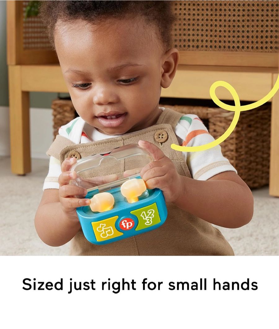 Fisher-Price Baby &amp; Toddler Toy Laugh &amp; Learn Play Along Ear Buds with Music Lights Ages 6+ Months – Image 4