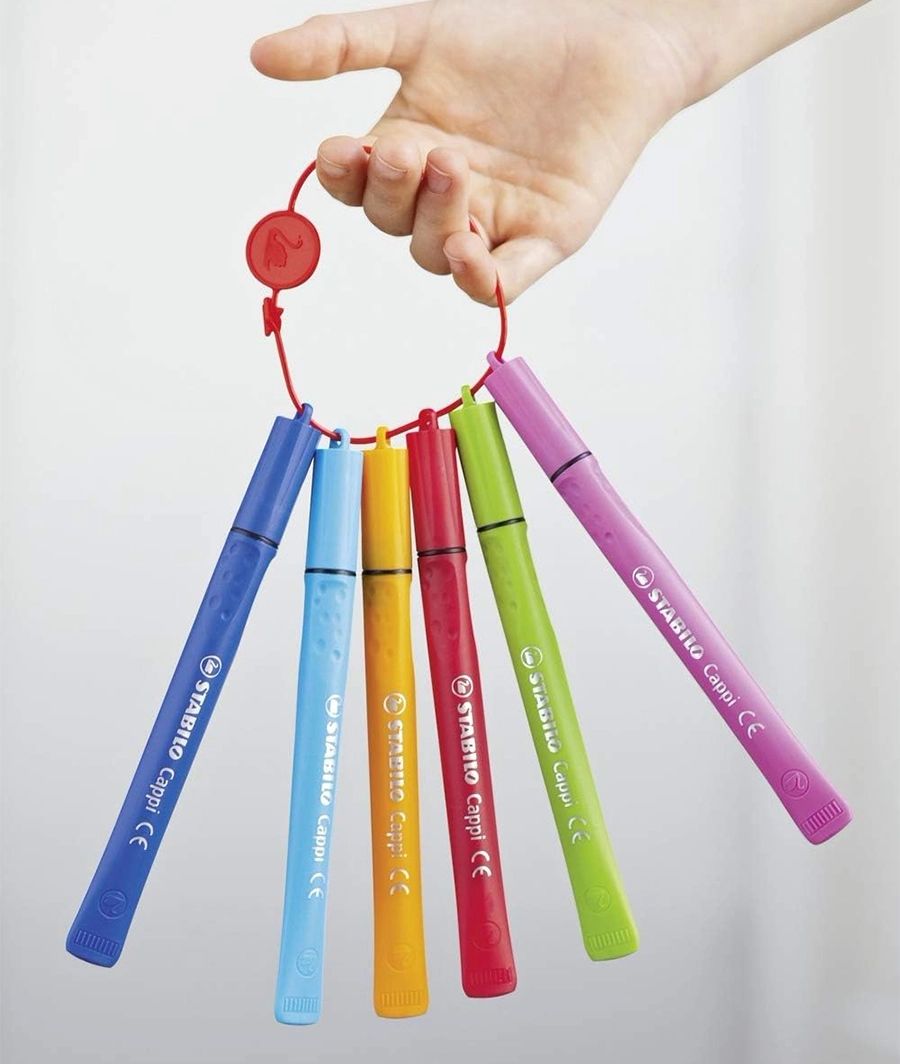 Fibre-Tip Pen with Cap-Ring - Pack of 12 – Image 2