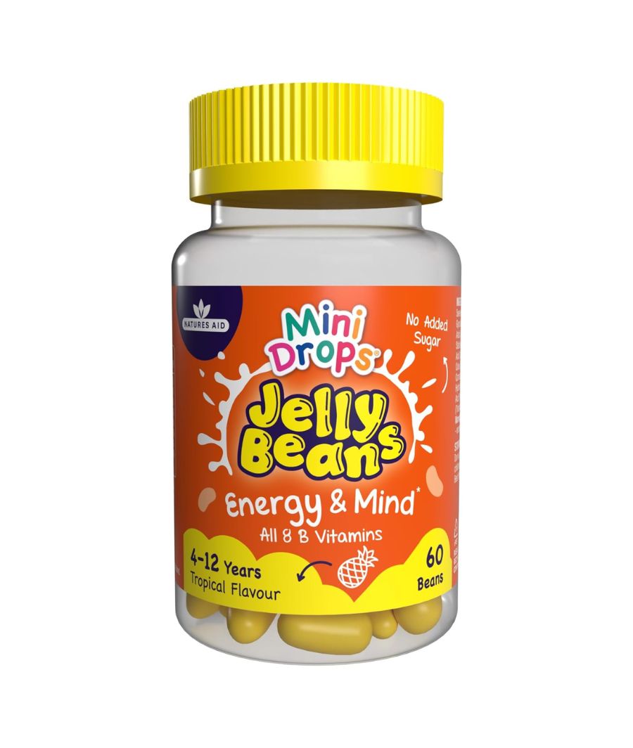 Natures Aid Mini Drops Jelly Beans Energy and Mind  For ages 4 to 12 years