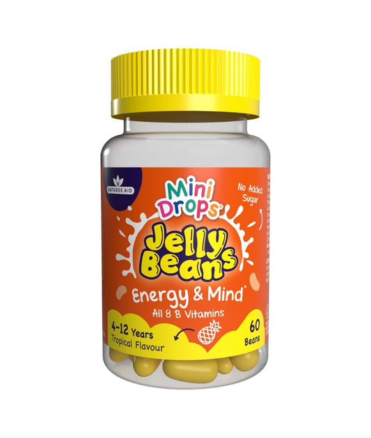Natures Aid Mini Drops Jelly Beans Energy and Mind  For ages 4 to 12 years