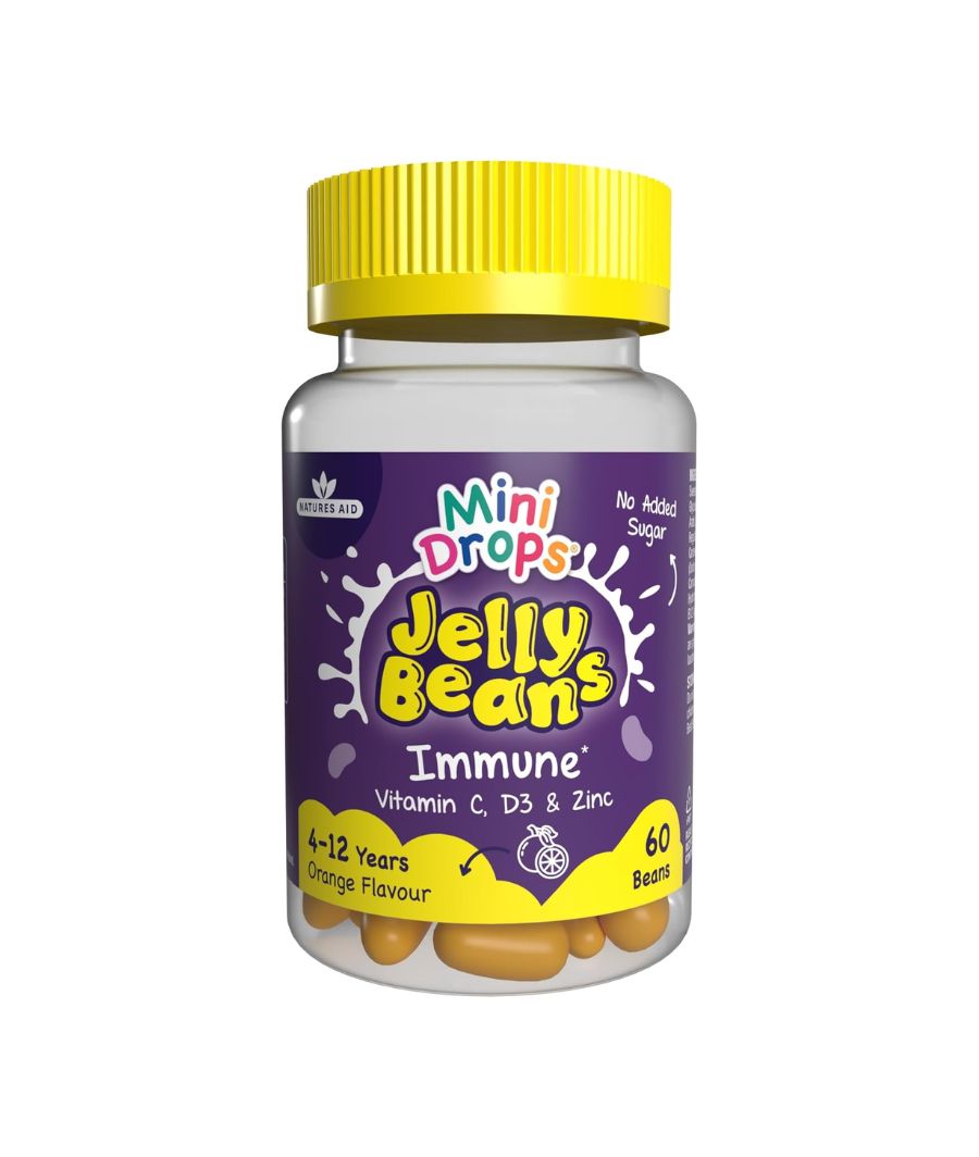 Mini Drops Jelly Beans Immune Support   60 Beans for Children Ages 4-12 by Natures Aid