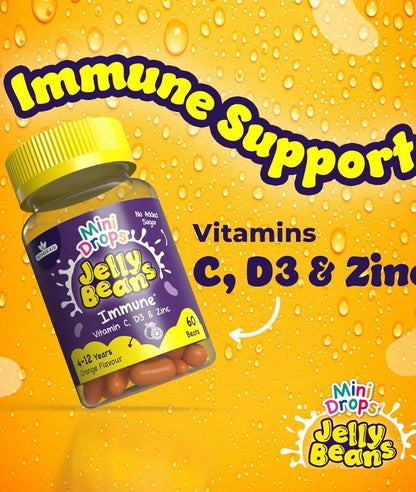 Mini Drops Jelly Beans Immune Support   60 Beans for Children Ages 4-12 by Natures Aid – Image 2