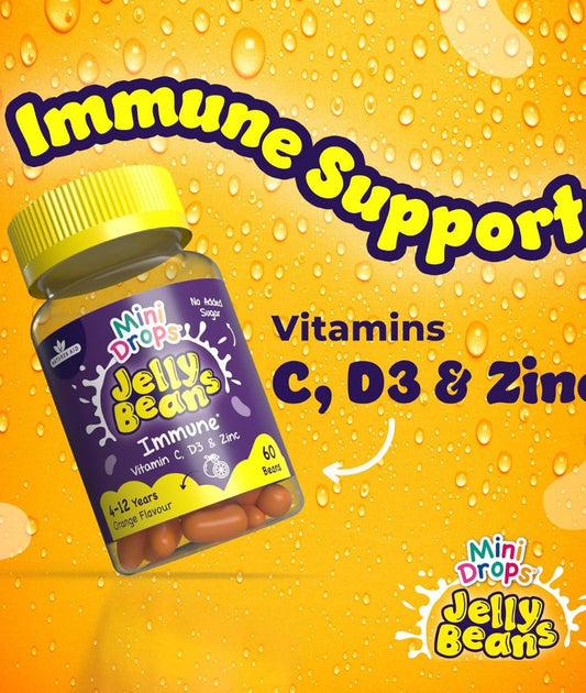 Mini Drops Jelly Beans Immune Support   60 Beans for Children Ages 4-12 by Natures Aid – Image 2