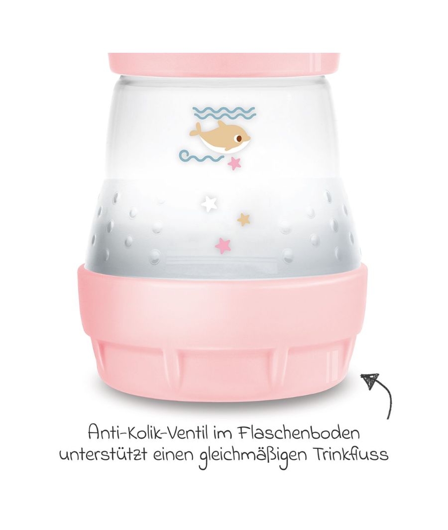 MAM PP bottle Easy Start Anti-Colic 160 ml - Dolphin - Pink – Image 2