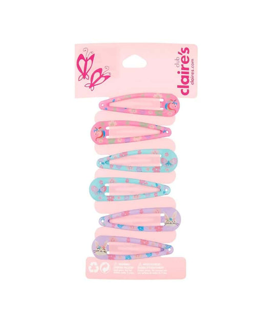 Claire's Club Snap Hair Clips  - 6 Pack