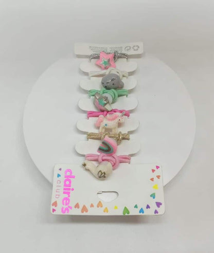Claire’s Club Colorful  Hair Ties – 6 Pack – Image 2