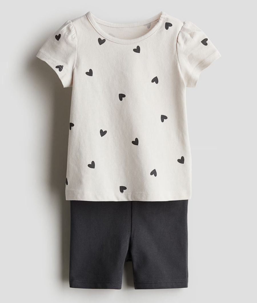 2-piece cotton jersey set 2-4 Month