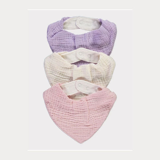 Pastel Textured Bibs 3 Pack